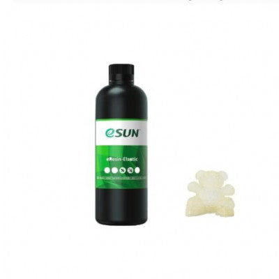 An Esun eResin-ELastic Transparent Yellow(0.5KG) 3D Printing Photopolymer Resin