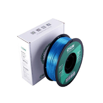 An eSun eSilk-PLA 3D Printing Filament-Cyan