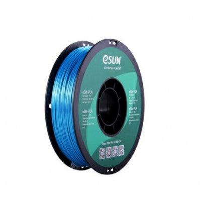 An eSun eSilk-PLA 3D Printing Filament-Cyan