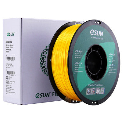 An eSun eSilk PLA Filament 1.75mm 1Kg-Yellow