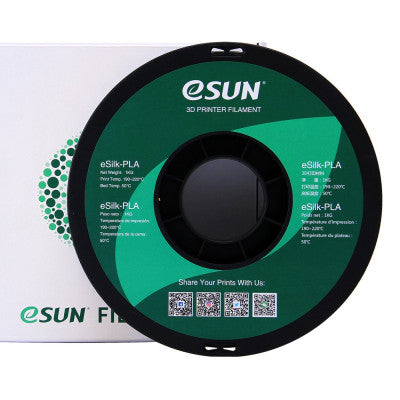 An eSun eSilk PLA Filament 1.75mm 1Kg-Yellow