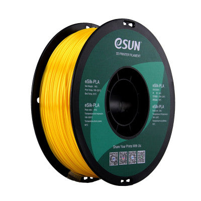 An eSun eSilk PLA Filament 1.75mm 1Kg-Yellow