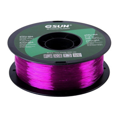 An eSun eTPU-95A 3D Printing Filament-Transparent Purple