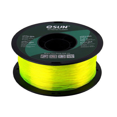 An eSun eTPU-95A 3D Printing Filament-Transparent Yellow