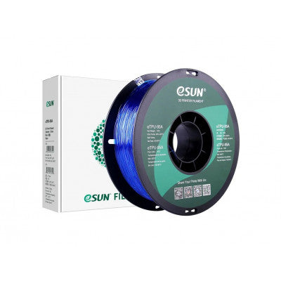 An eSUN eTPU-95A-Transparent Blue-1kg/spool