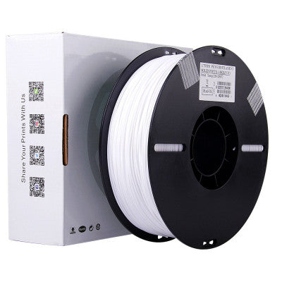 An eSun PETG 1.75mm 3D Printing Filament 1kg - Solid White
