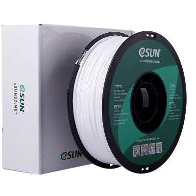 An eSun PETG 1.75mm 3D Printing Filament 1kg - Solid White