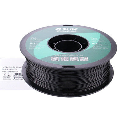 An eSun PLA+ 1.75mm 3D Printing Filament 1kg-Black