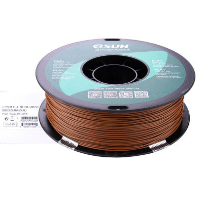 An eSun PLA+ 1.75mm 3D Printing Filament 1kg-Brown