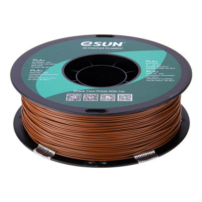 An eSun PLA+ 1.75mm 3D Printing Filament 1kg-Brown