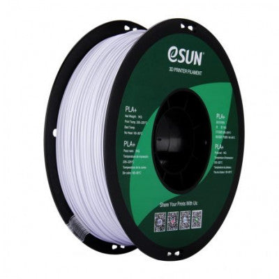 An eSun PLA+ 1.75mm 3D Printing Filament 1kg-Cold White
