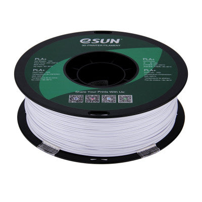 An eSun PLA+ 1.75mm 3D Printing Filament 1kg-Cold White