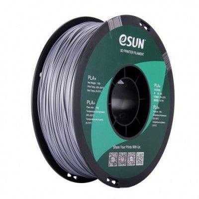 An eSun PLA+ 1.75mm 3D Printing Filament 1kg-Silver