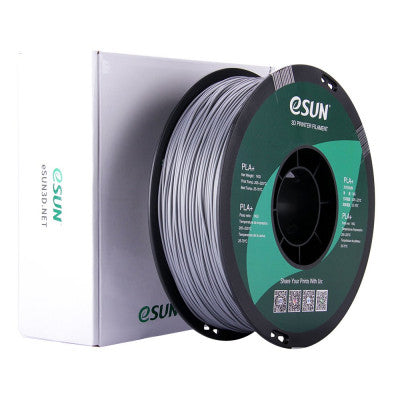 An eSun PLA+ 1.75mm 3D Printing Filament 1kg-Silver