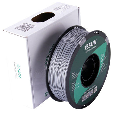 An eSun PLA+ 1.75mm 3D Printing Filament 1kg-Silver