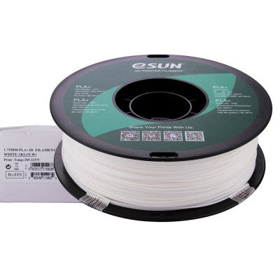 An eSun PLA+ 1.75mm 3D Printing Filament 1kg-White