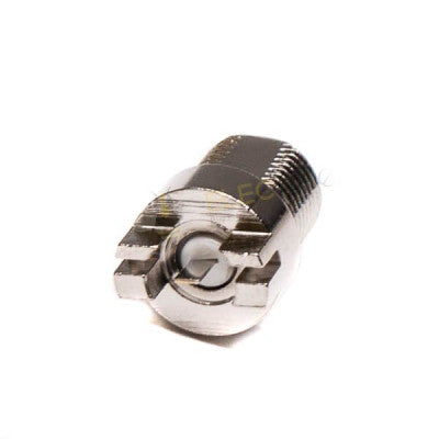 An F Connector Jack Straight Bulkhead And Plate Edge Mount For PCB