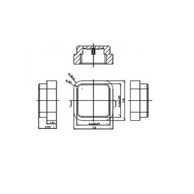 An F11 Square Fresnel Lens for SMD PIR Motion Sensor