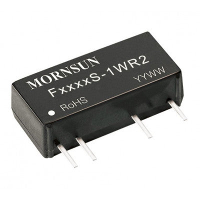 An F2424S-1WR2 Mornsun 24V to 24V DC-DC Converter 1W Power Supply Module - Compact SIP Package