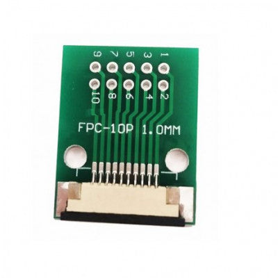 An FFC / FPC Adapter Board 1mm to 2.54mm Soldered Connector - 10 pin