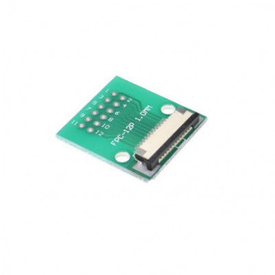 An FFC / FPC Adapter Board 1mm to 2.54mm Soldered Connector - 12 pin