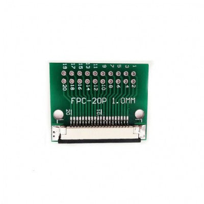 An FFC / FPC Adapter Board 1mm to 2.54mm Soldered Connector - 20 pin