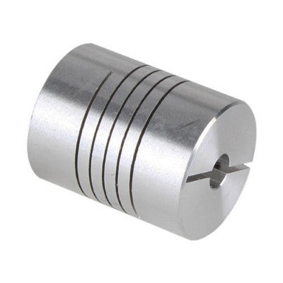 An Flexible Aluminium Coupling OD: 25mm x L: 32mm Bore: 5x8mm