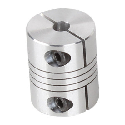 An Flexible Aluminium Coupling OD: 25mm x L: 32mm Bore: 5x8mm