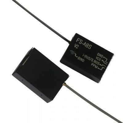 An FlySky FS-A8S 2.4G 8CH Mini Receiver Module Rev 2