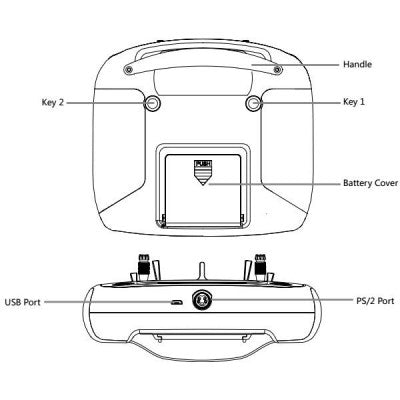An Flysky FS-i6S 2.4GHz 10 Channel AFHDS 2A RC Transmitter With FS-iA10B 10 Channel Receiver