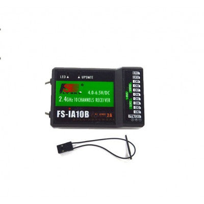 An Flysky FS-i6S 2.4GHz 10 Channel AFHDS 2A RC Transmitter With FS-iA10B 10 Channel Receiver