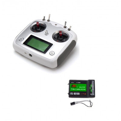 An Flysky FS-i6S 2.4GHz 10 Channel AFHDS 2A RC Transmitter With FS-iA10B 10 Channel Receiver