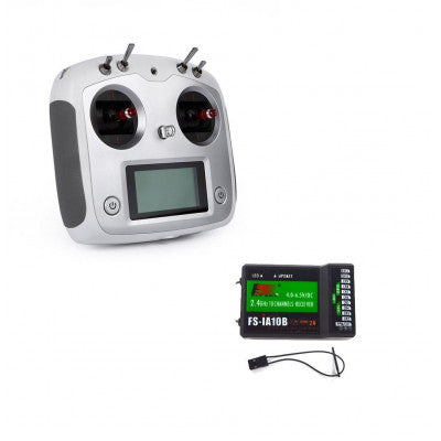 An Flysky FS-i6S 2.4GHz 10 Channel AFHDS 2A RC Transmitter With FS-iA10B 10 Channel Receiver