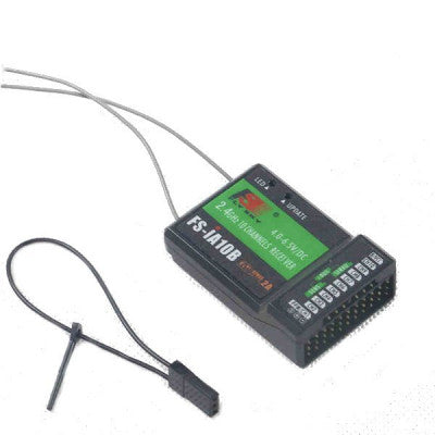 An Flysky FS-i6S 2.4GHz 10 Channel AFHDS 2A RC Transmitter With FS-iA10B 10 Channel Receiver