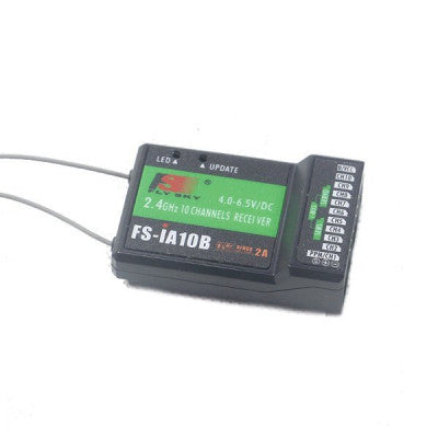 An Flysky FS-i6S 2.4GHz 10 Channel AFHDS 2A RC Transmitter With FS-iA10B 10 Channel Receiver