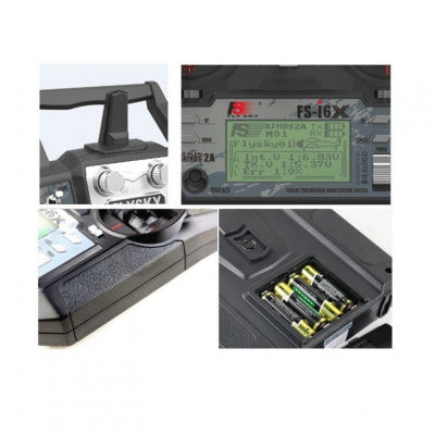 An Fly Sky FS-i6X 2.4GHz 6CH AFHDS 2A RC Transmitter With FS-iA10B 2.4GHz 10CH Receiver