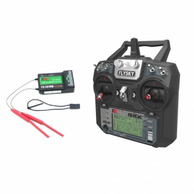 An Fly Sky FS-i6X 2.4GHz 6CH AFHDS 2A RC Transmitter With FS-iA10B 2.4GHz 10CH Receiver
