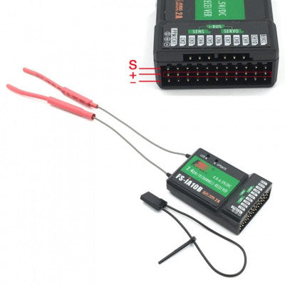 An Fly Sky FS-i6X 2.4GHz 6CH AFHDS 2A RC Transmitter With FS-iA10B 2.4GHz 10CH Receiver