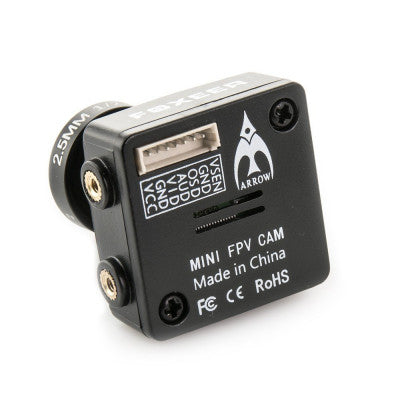 An Foxeer HS1190 Arrow 2.8mm 600TVL CCD OSD NTSC/PAL IR Block/IR Sensitive FPV Camera with Bracket Black PAL