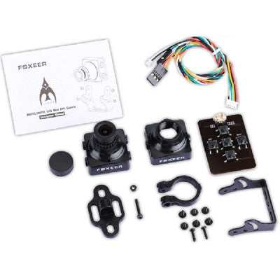 An Foxeer HS1190 Arrow 2.8mm 600TVL CCD OSD NTSC/PAL IR Block/IR Sensitive FPV Camera with Bracket Black PAL