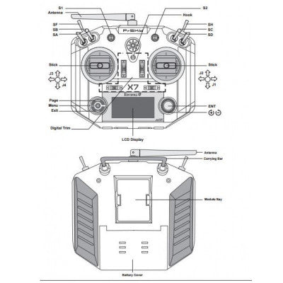 An FrSky 2.4GHz Taranis Q X7 Access Transmitter (White)