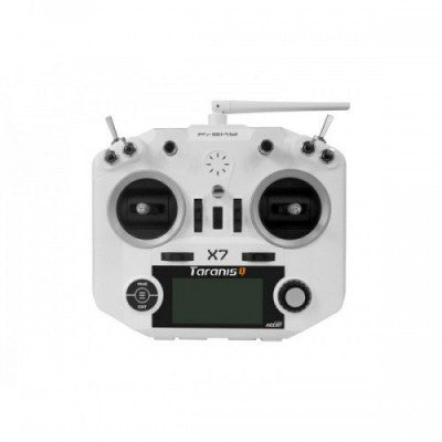 An FrSky 2.4GHz Taranis Q X7 Access Transmitter (White)