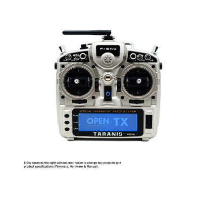 An FrSky Taranis X9D Plus 2019 Digital Telemetry Drone Remote Control System- (Silver Colour)