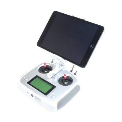An FS-i6S Remote Control 2.4G 10CH AFHDS with FS-IA10B Receiver and Mobile Holder
