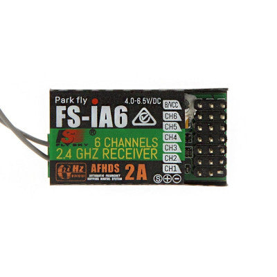 An FS-iA6 6 Channel AFHDS 2A 2.4G Radio Receiver