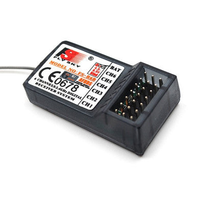 An FS-R6B FlySky 2.4Ghz 6 Channel Receiver for RC FS-CT6B TH9x