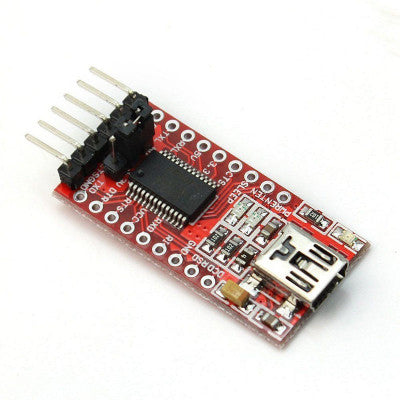 An FT232RL USB to TTL 3.3V 5.5V Serial Adapter Module for Arduino