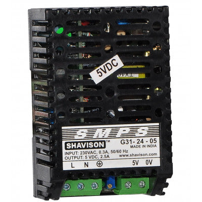An G31-24-05 Shavison SMPS - 5V 2.5A - 12.5W DIN Rail Mountable Metal Power Supply