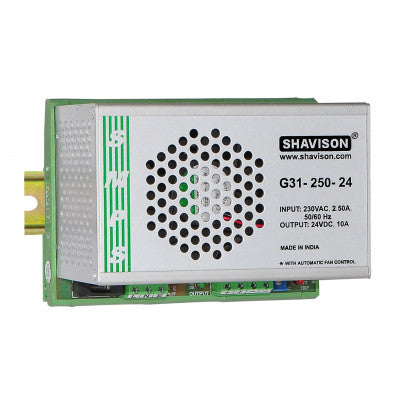 An G31-250-24 Shavison SMPS - 24V 10A - 240W DIN Rail Mountable Metal Power Supply