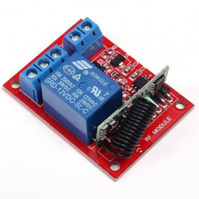 An 1 Channel 12V RF Wireless Relay Module with Remote Control